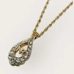 NINA RICCI ニナリッチペンダントネックレスゴールドストーン