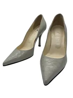 DIANA クロコダイル風 グレー ハイヒール21㎝パンプスポインテッドトゥー
