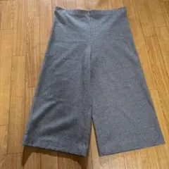 グレー チェック柄 ガウチョパンツ