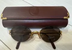 Cartier 135 カルティエ　サングラス ラウンド ゴールドのサムネイル