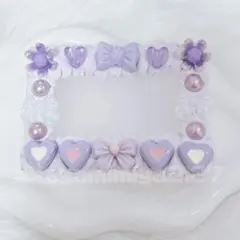 【ハンドメイド】デコケース(パープル)
