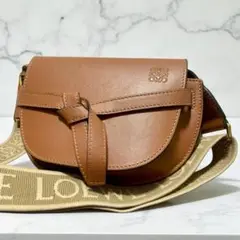 ロエベ ゲート デュアル スモール ショルダーバッグ ブラウン 茶色