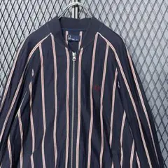 FRED PERRY ストライプ柄 刺繍ブルゾン ジャケット