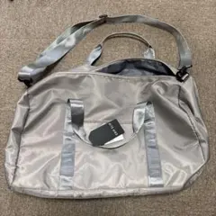 グレー ナイロン ボストンバッグ 大容量