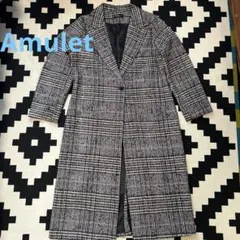Amulet チェック柄　ロングコート　L