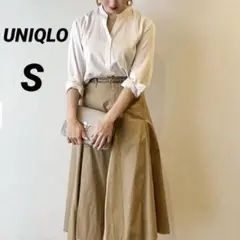 【UNIQLO ユニクロ】 レーヨンストライプリラックスブラウス オフホワイト
