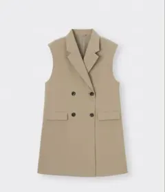 GU オーバーサイズダブルブレストベスト ベージュ