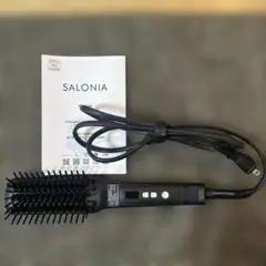 【美品】SALONIA ストレートヒートブラシ スリム SL-012BKS