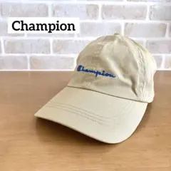 【美品】Champion チャンピオン キャップ ベージュ 刺繍ロゴ