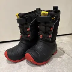 KEEN キッズ スノーブーツ ブラック/レッド　17cm