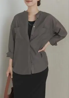 新品　アーバンリサーチ ドアーズ シアーバンドカラーシャツ