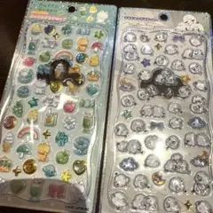 シマエナガ ジュエルドロップ Puffy Green ボンボンドロップシール