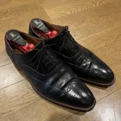 美品　スコッチグレイン　メダリオンストレートチップ　ブラック　893 24.5 美品 スコッチグレイン メダリオンストレートチップ ブラック