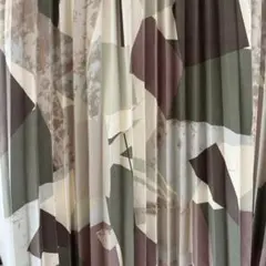 プリーツロングスカート アート柄 novem9 グリーンパークス