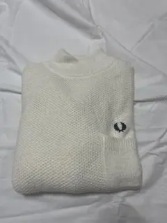 フレッドペリー ホワイト ニットセーター