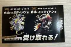 ポケモン 色違いミライドン　コライドンシリアルコード　新品未使用