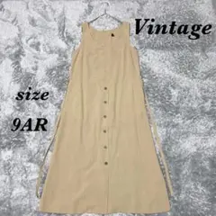 Vintage ヴィンテージ (9AR) ロングワンピース ノースリーブ 日本製