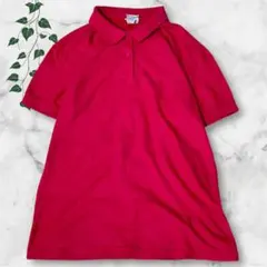 GILDAN【XL】ゆったりポロシャツ ショッキングピンク 派手ビッグシルエットのサムネイル