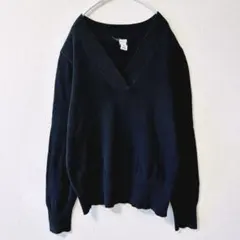 GAP ブラック Vネックニット XL ゆるだぼ シンプル 古着　ユニセックスのサムネイル
