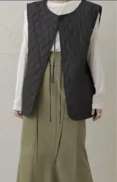 Kastane キルティングベスト　ブラック　カスタネ トップス　ファーベスト