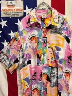 アイスバーグ ICEBERG 半袖 総柄シャツ 40 M シルク混 イタリア製 