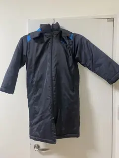 PUMA フード付きベンチコート ブラック/ブルー