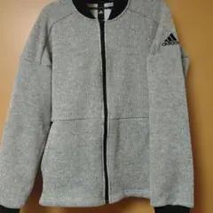 adidas ジップアップジャケット グレー