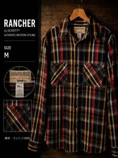 Schott RANCHER USA 刺繍　チェックネルシャツ Mのサムネイル