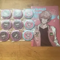 佐伯イッテツ　赤城ウェン　ハーフアニバーサリー　缶バッジ　9個セット