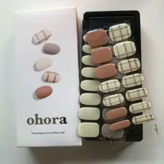 ohora チェック柄 ネイルシール 30ピース　ND-042