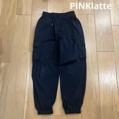 ピンクラテ　カーゴパンツ　L160 ブラック　黒