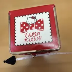 ハローキティ　Hello Kitty 赤い水玉ポーチ ミラー付き　サンリオ