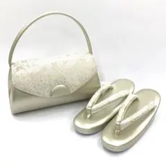 ☆新品未使用☆礼装用　佐賀錦草履バッグセット　フリーサイズ　No.53