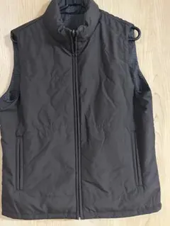 【美品】リバーシブル中綿ベスト Sサイズ 2WAY チェック柄