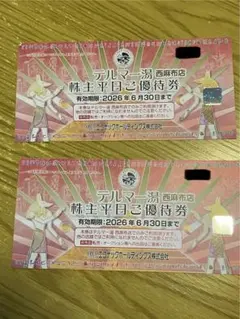 エコナックホールディングス　テルマー湯西麻布店　平日優待券２枚のサムネイル