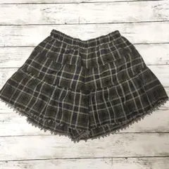 OLIVE des OLIVEチェック柄キュロットスカート★フリーサイズ