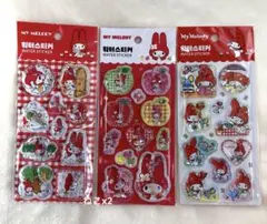 【韓国限定 サンリオ】マイメロディ50周年☆レトロウォーターシール 3種セット