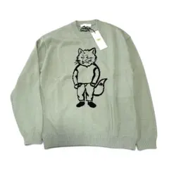 【378】Maison Kitsune フォックス ニット 緑 L 未使用タグ付のサムネイル