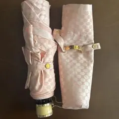Celine チェック柄 折りたたみ傘 ピンク