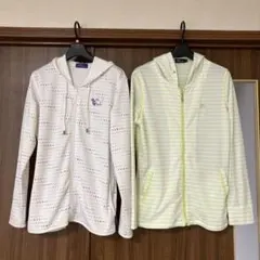 Disney ミッキー ドット柄 、H・Lパーカー 2枚セット