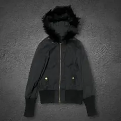 archive MK Fur studded Hooded Jacket