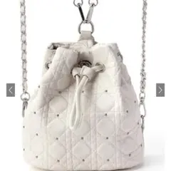 GRL 2Wayキルティングスタッズリュック ［dd455］オフホワイト