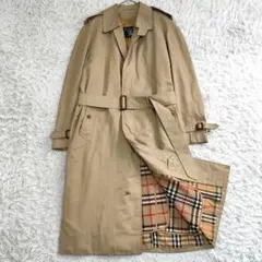 美品 英国製 80s バーバリー シングル トレンチコート メンズ N88D