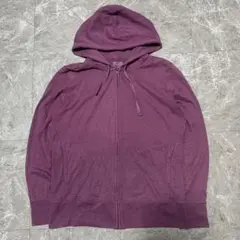UNIQLO ユニクロ パープル フルジップパーカー L g33hi