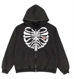 TREASURE PULSE ON ジップアップフーディー パーカー M 新品 Treasure ジップアップ 骨 パーカー pulse on - メルカリ
