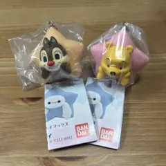 【匿名配送】ディズニー お星さまマスコットチャーム　プーさん　デール　2個セット