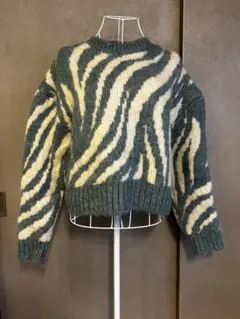 即購入OK✨ ZARA/ニット/セーター/トップス/グリーン/M/951