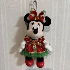 ミニーちゃん　クリスマス　ぬいぐるみバッジ