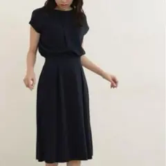 NATURAL BEAUTY BASIC ⭐️ 春物　きれいめ　スカート　ネイビー