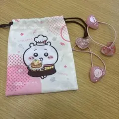 【匿名配送】♡ちいかわハートヘアゴム、巾着セット♡